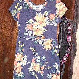 Girls Blue Flower Dress